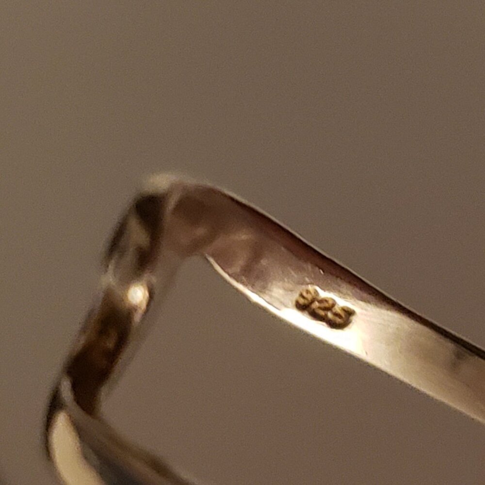 Ocean Wave Ring 925 Sterling Silver Size 8 Crest Cresting Surf Beach Minimalist - Picture 7 of 8